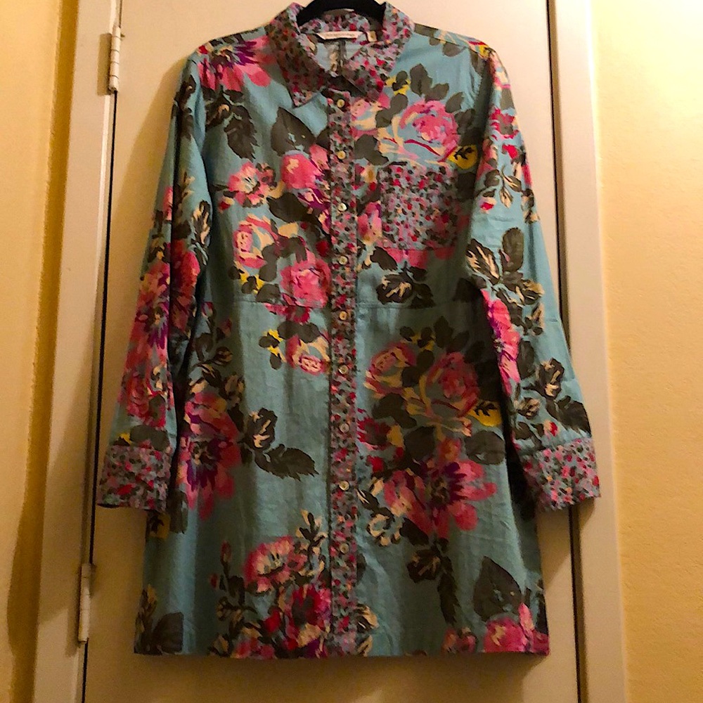 💐Floral Button-down Tunic💐